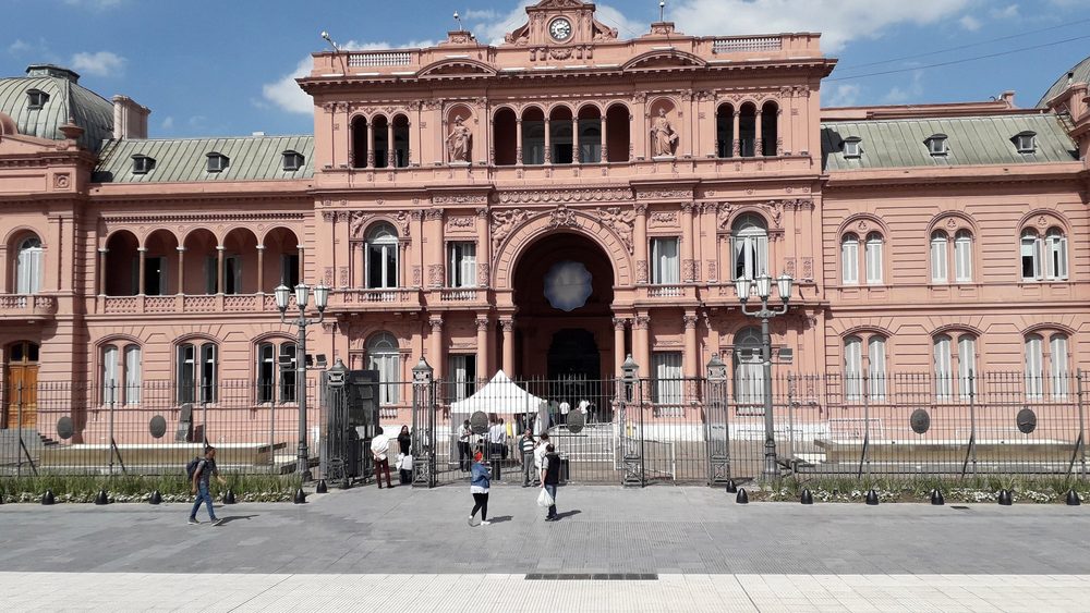 Casa Rosada presidential palace on Plaza de Mayo in Buenos Aires
