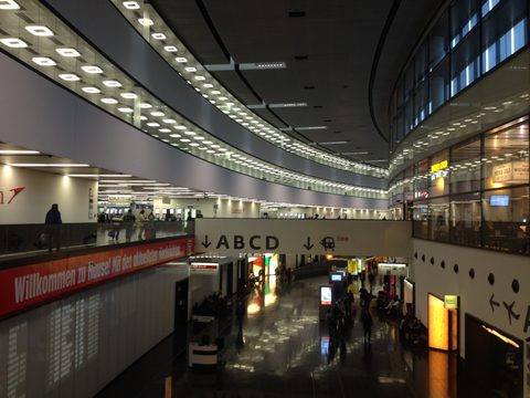 Terminal hall at Vienna Schwechat Airport