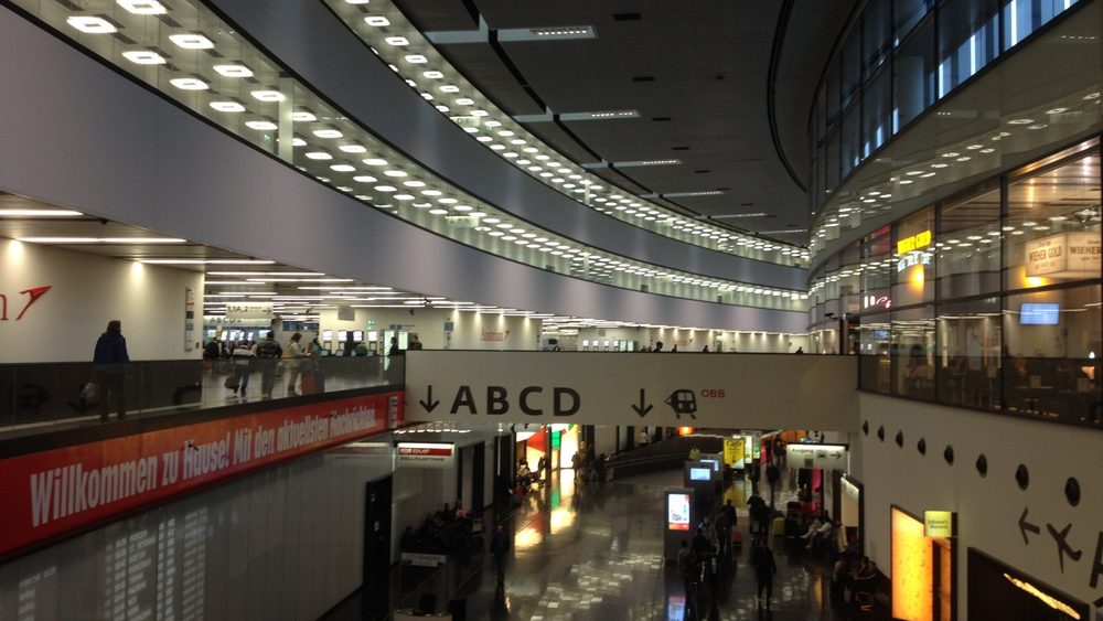 Terminal hall at Vienna Schwechat Airport