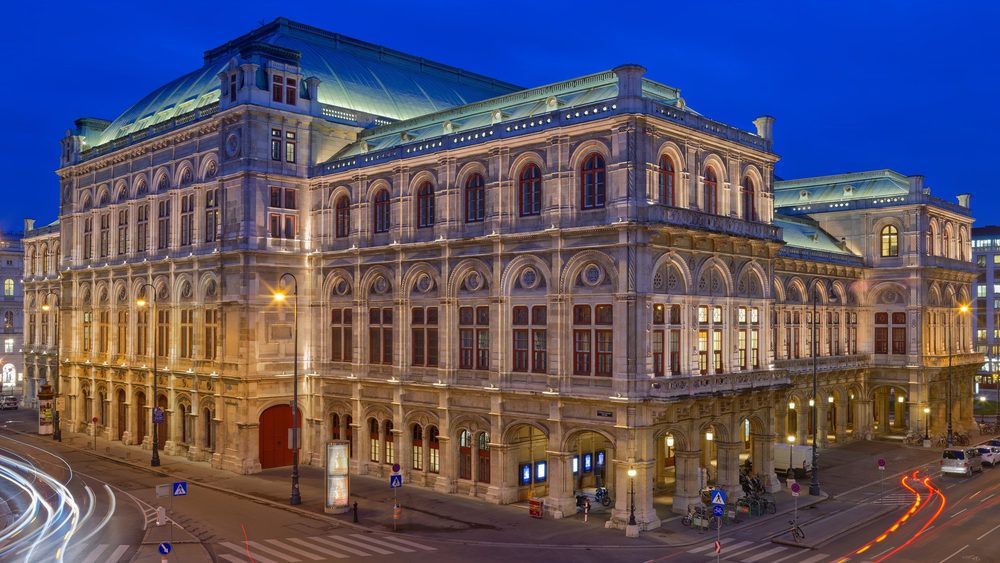 Vienna State Opera at blue hour