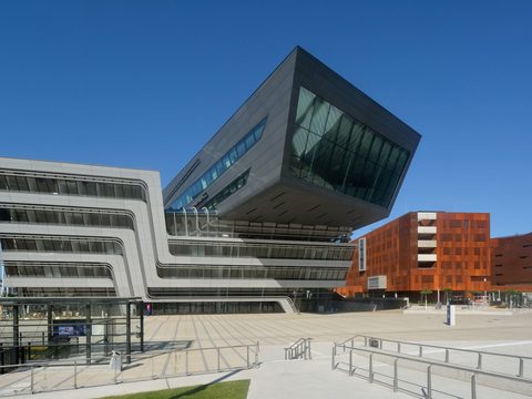 Library and Learning Center at the WU campus in Vienna