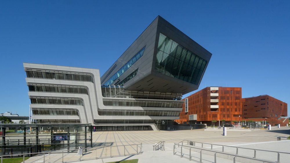 Library and Learning Center at the WU campus in Vienna