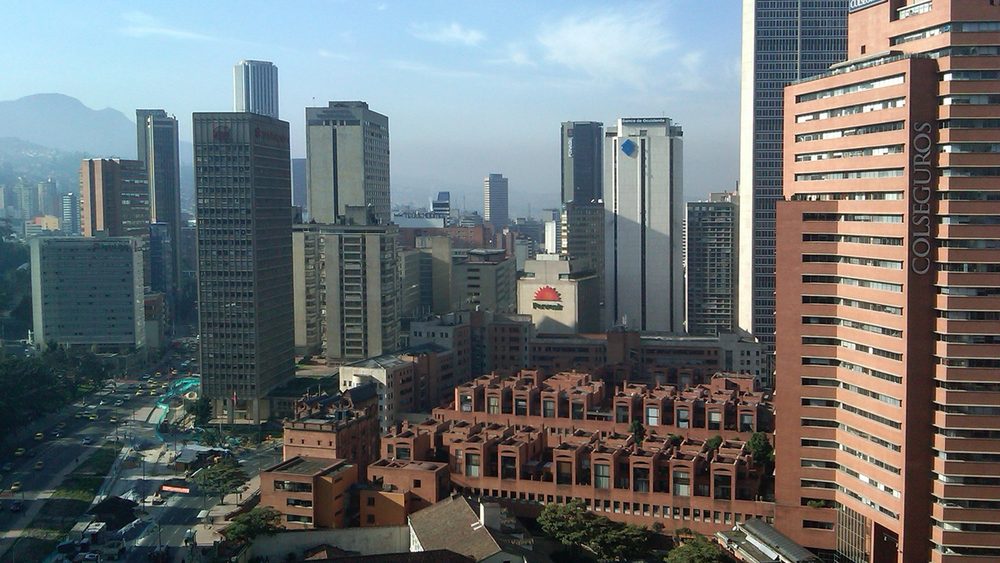 High-rise towers of Centro Internacional in Bogota