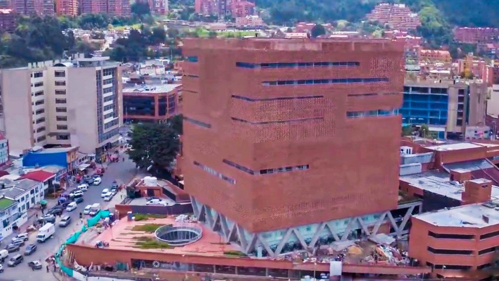 Hospital Universitario Fundacion Santa Fe in Bogota seen from above