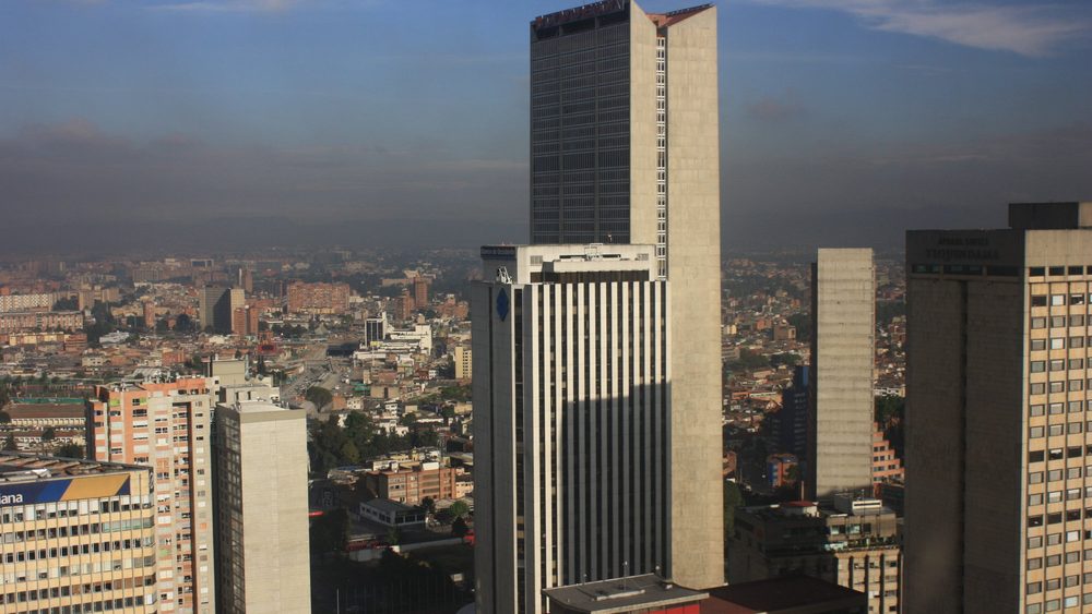 High-rise towers of Centro Internacional in Bogota