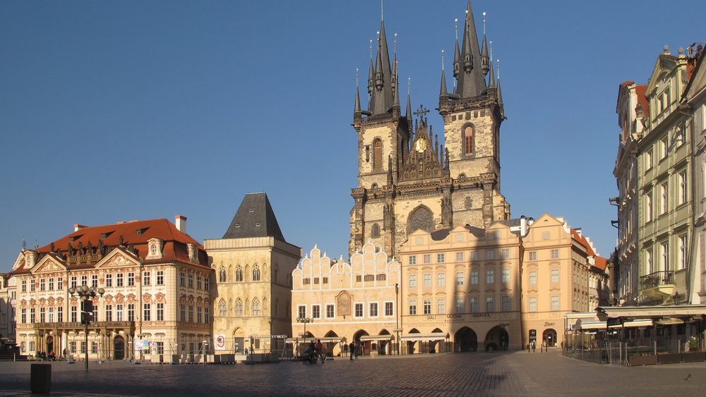 Old Town Square and the Church of Our Lady before Tyn in Prague, Czech Republic