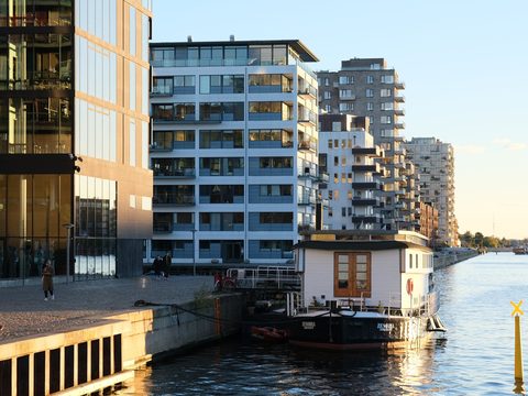 Modern waterfront apartments at Islands Brygge in the Port of Copenhagen