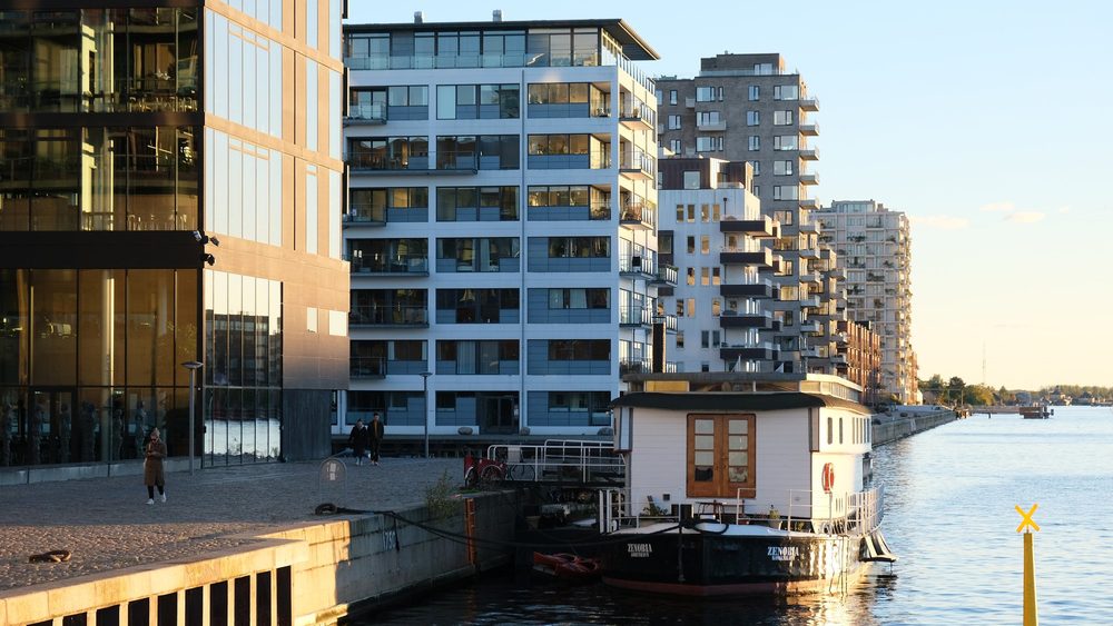 Modern waterfront apartments at Islands Brygge in the Port of Copenhagen