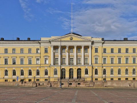 Government Palace on Senate Square in Helsinki