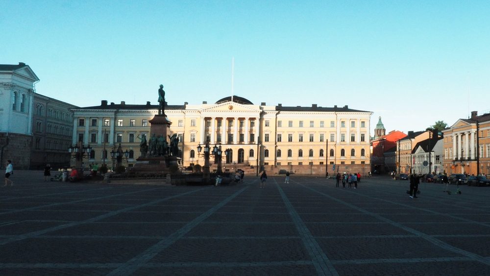 Government Palace of Finland on Senate Square in Helsinki