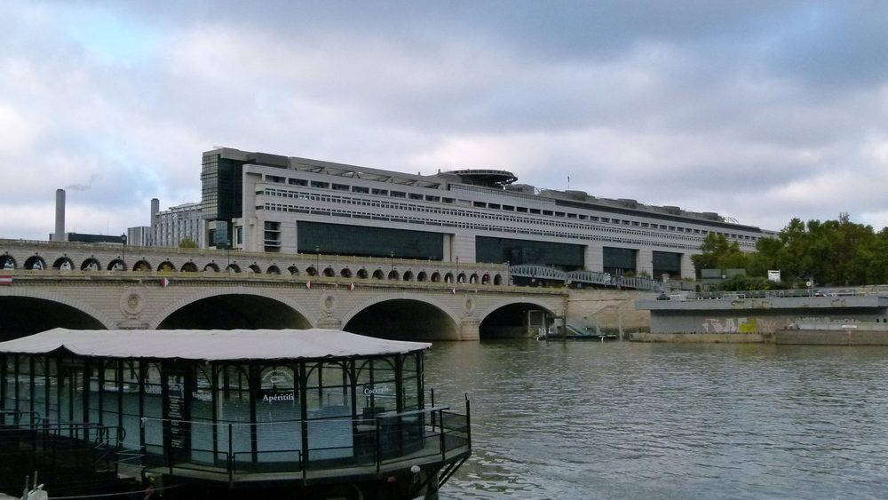 The Ministry of Economy and Finance building at Bercy beside the Seine in Paris