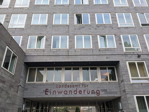 Facade of the Landesamt fur Einwanderung, Berlin's immigration office