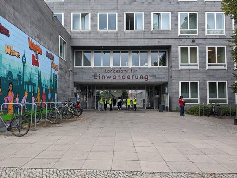 Entrance of the Landesamt fur Einwanderung, Berlin's immigration office