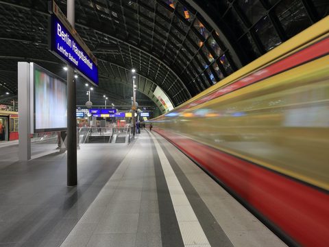 S-Bahn train at Berlin Hauptbahnhof