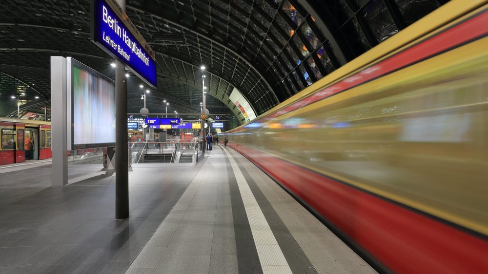 S-Bahn train at Berlin Hauptbahnhof