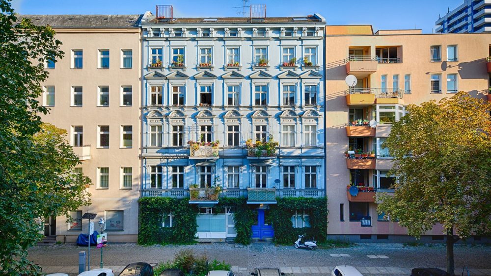 Restored apartment buildings on Schillerstrasse in Berlin-Charlottenburg