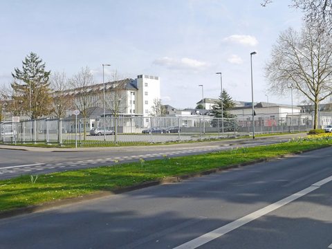 US Consulate General compound in Frankfurt seen from the road