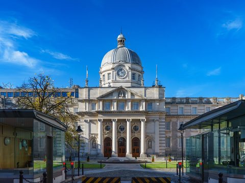 Government Buildings with the dome on Merrion Street in Dublin