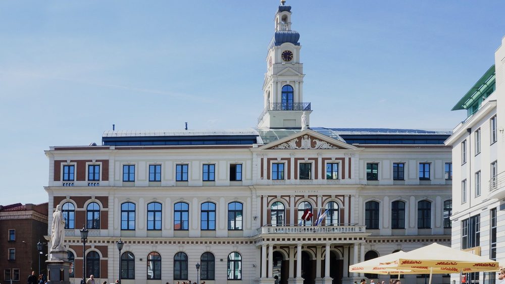 Riga Town Hall building in the Old Town of Riga, Latvia