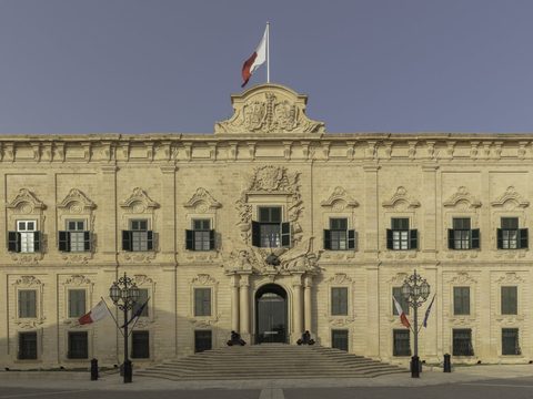 Auberge de Castille in Valletta, office of the Prime Minister