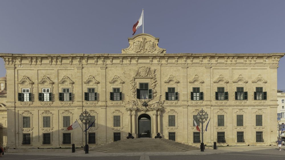 Auberge de Castille in Valletta, office of the Prime Minister