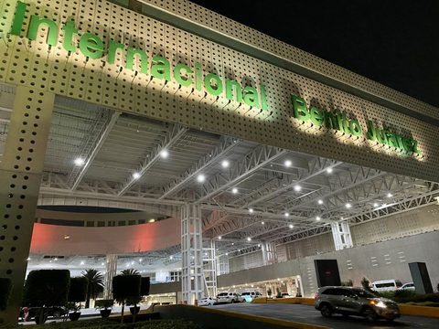 Entrance to Terminal 2 at Mexico City International Airport