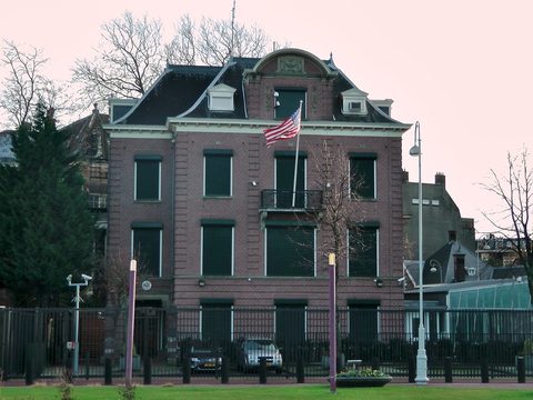 US Consulate General building on Museumplein in Amsterdam