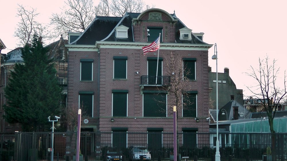 US Consulate General building on Museumplein in Amsterdam