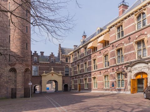 Courtyard of the Binnenhof government complex in The Hague