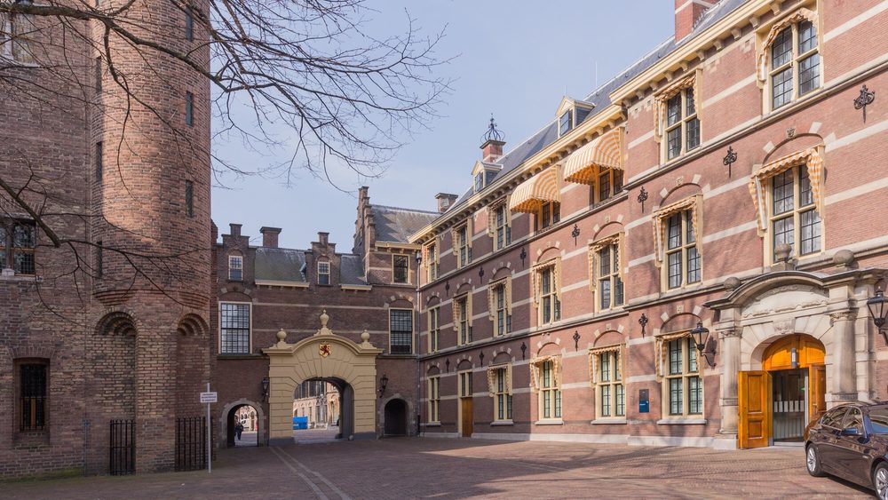 Courtyard of the Binnenhof government complex in The Hague