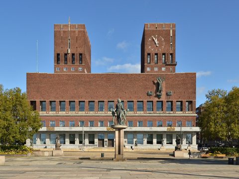 Oslo City Hall in Oslo, Norway